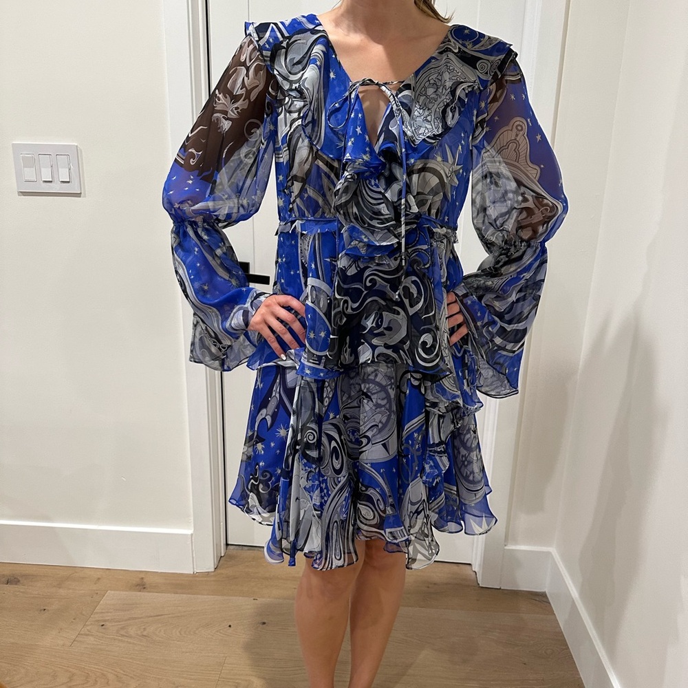 Emilio Pucci Blue Silk Dress